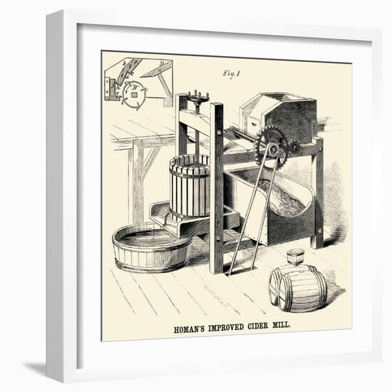 Homan's Improved Cider Mill-null-Framed Art Print