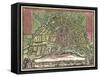 Homann Erben’s Accurate Map of Amsterdam 1727-Vintage Lavoie-Framed Stretched Canvas