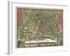 Homann Erben’s Accurate Map of Amsterdam 1727-Vintage Lavoie-Framed Giclee Print