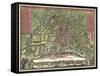 Homann Erben’s Accurate Map of Amsterdam 1727-Vintage Lavoie-Framed Stretched Canvas