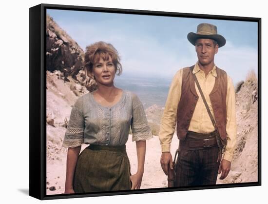 HOMBRE, 1967 directed by MARTIN RITT Diane Cilento and Paul Newman (photo)-null-Framed Stretched Canvas