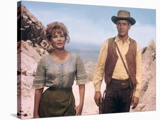 HOMBRE, 1967 directed by MARTIN RITT Diane Cilento and Paul Newman (photo)-null-Stretched Canvas