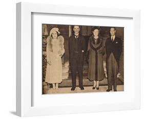 Home Again - the King, the Queen, with Mr. and Mrs. Chamberlain, 1938, (1938)-null-Framed Photographic Print