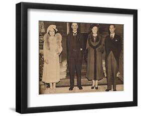 Home Again - the King, the Queen, with Mr. and Mrs. Chamberlain, 1938, (1938)-null-Framed Photographic Print