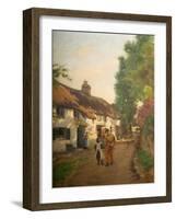 Home Along (Dashpers Lane, Brixham, Devon)-J. Cooke-Framed Premium Giclee Print