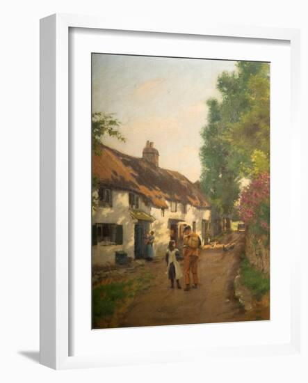 Home Along (Dashpers Lane, Brixham, Devon)-J. Cooke-Framed Premium Giclee Print