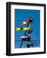 Home and Distant Signals (Gwr) on Gantry, Newton Abbot, Devon, England, United Kingdom-Ian Griffiths-Framed Photographic Print