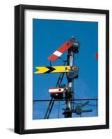 Home and Distant Signals (Gwr) on Gantry, Newton Abbot, Devon, England, United Kingdom-Ian Griffiths-Framed Photographic Print