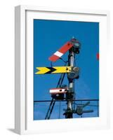 Home and Distant Signals (Gwr) on Gantry, Newton Abbot, Devon, England, United Kingdom-Ian Griffiths-Framed Photographic Print