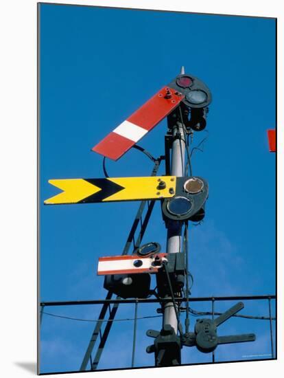 Home and Distant Signals (Gwr) on Gantry, Newton Abbot, Devon, England, United Kingdom-Ian Griffiths-Mounted Photographic Print