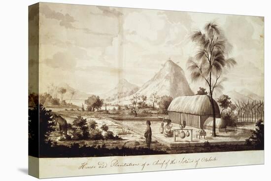 Home and Plantation Belonging to Tahiti Island Chief, Society Islands, Polynesia-null-Stretched Canvas