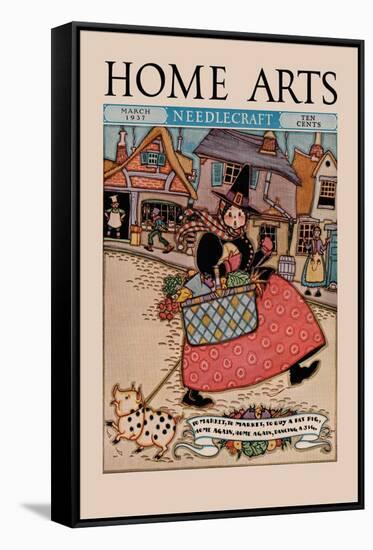 Home Arts: to Market-Mary Wright Jones-Framed Stretched Canvas