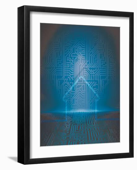 Home Automation Background-germina-Framed Art Print