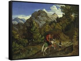 Home-Coming Harpist, 1825-Ludwig Richter-Framed Stretched Canvas