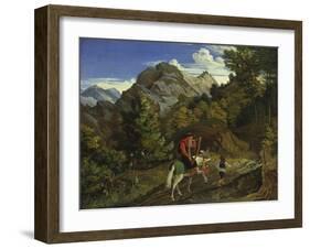 Home-Coming Harpist, 1825-Ludwig Richter-Framed Giclee Print