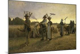 Home-Coming of the Harvesters, 1885-Niels Fr Schiottz-Jensen-Mounted Giclee Print