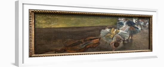 Home dancers (also known as “La Basse”). Around 1882-1885. Oil on canvas.-Edgar Degas-Framed Giclee Print