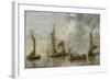 Home Fleet Saluting the State Barge-Jan Van De Cappelle-Framed Art Print