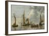 Home Fleet Saluting the State Barge-Jan Van De Cappelle-Framed Art Print