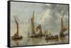 Home Fleet Saluting the State Barge-Jan Van De Cappelle-Framed Stretched Canvas