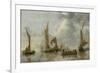 Home Fleet Saluting the State Barge-Jan Van De Cappelle-Framed Premium Giclee Print