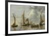 Home Fleet Saluting the State Barge-Jan Van De Cappelle-Framed Art Print