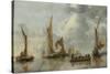 Home Fleet Saluting the State Barge-Jan Van De Cappelle-Stretched Canvas