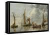 Home Fleet Saluting the State Barge-Jan Van De Cappelle-Framed Stretched Canvas