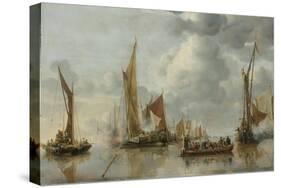 Home Fleet Saluting the State Barge-Jan Van De Cappelle-Stretched Canvas