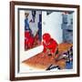 "Home Football", November 17, 1951-George Hughes-Framed Giclee Print