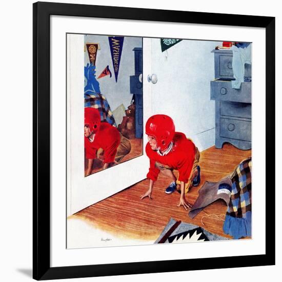 "Home Football", November 17, 1951-George Hughes-Framed Giclee Print