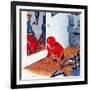 "Home Football", November 17, 1951-George Hughes-Framed Giclee Print