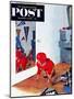 "Home Football" Saturday Evening Post Cover, November 17, 1951-George Hughes-Mounted Giclee Print