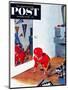 "Home Football" Saturday Evening Post Cover, November 17, 1951-George Hughes-Mounted Giclee Print