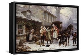 Home for Christmas, 1784-Jean Louis Gerome Ferris-Framed Stretched Canvas