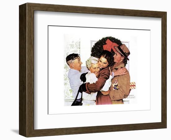 Home for Christmas-Norman Rockwell-Framed Giclee Print