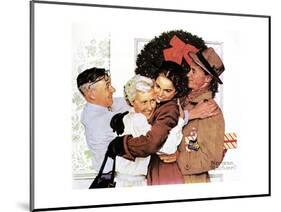 Home for Christmas-Norman Rockwell-Mounted Giclee Print