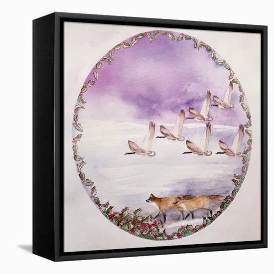 Home for Christmas-Suzi Kennett-Framed Stretched Canvas