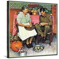 "Home for Thanksgiving", November 24,1945-Norman Rockwell-Stretched Canvas