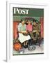 "Home for Thanksgiving" Saturday Evening Post Cover, November 24,1945-Norman Rockwell-Framed Giclee Print