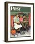 "Home for Thanksgiving" Saturday Evening Post Cover, November 24,1945-Norman Rockwell-Framed Premium Giclee Print