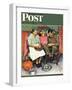 "Home for Thanksgiving" Saturday Evening Post Cover, November 24,1945-Norman Rockwell-Framed Premium Giclee Print