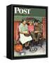 "Home for Thanksgiving" Saturday Evening Post Cover, November 24,1945-Norman Rockwell-Framed Stretched Canvas