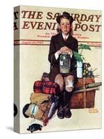 "Home from Camp" Saturday Evening Post Cover, August 24,1940-Norman Rockwell-Stretched Canvas