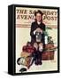 "Home from Camp" Saturday Evening Post Cover, August 24,1940-Norman Rockwell-Framed Stretched Canvas