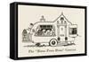 Home from Home Caravan-William Heath Robinson-Framed Stretched Canvas