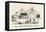 Home from Home Caravan-William Heath Robinson-Framed Stretched Canvas