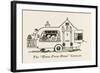 Home from Home Caravan-William Heath Robinson-Framed Art Print