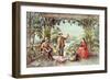 Home from the Brook, the Lucky Fishermen-Currier & Ives-Framed Giclee Print