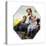 Home from the County Fair (or Father and Children in Carriage)-Norman Rockwell-Stretched Canvas